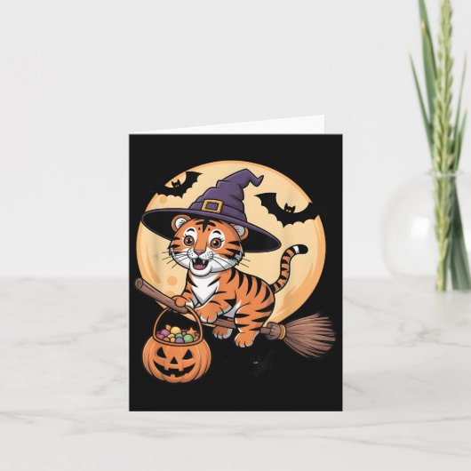 Tiger Witch Pet Pompoen Halloween Kostuum Mannen V Kaart (Voorkant)