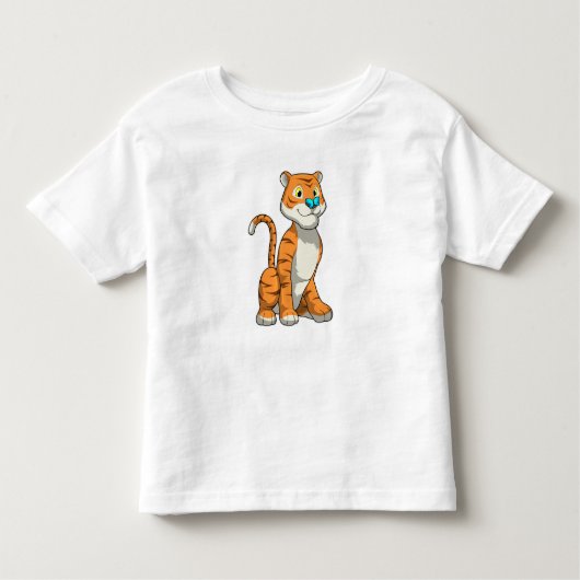 Tiger with Butterfly Kinder Shirts (Voorkant)