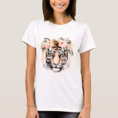 Tiger with Flowers T-Shirt – Bold & Beautiful Grap (Voorkant)