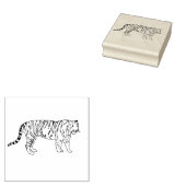 Tiger Wood Art Stamp Rubberstempel (Gestempeld)