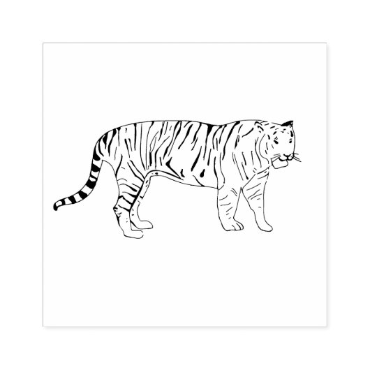 Tiger Wood Art Stamp Rubberstempel (Afrduk)