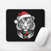 Tiger Xmas Santa Hat F Kerstkostuum Muismat (Met muis)