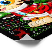 Tiger Xmas Sweater Style Ugly Santa Tiger Christma Poster (Hoek)