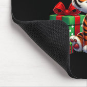 Tiger Xmas Verlichting Santa Hat Tiger Kerstmis Muismat (Hoek)