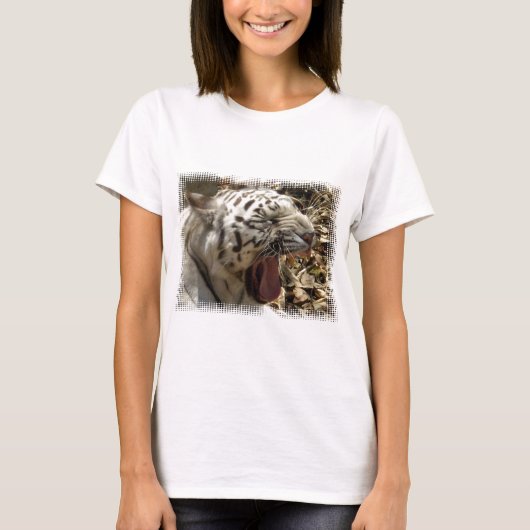 Tiger Yawn Dameskast T-Shirt (Voorkant)