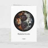 Tiger Yin Yang Graphic Arts Kaart (Achterkant)