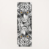 Tiger Yoga Mat Drawing Black and White - Big Cats (Voorkant)