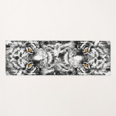 Tiger Yoga Mat Drawing Black and White - Big Cats (Voorkant (horizontaal))