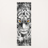 Tiger Yoga Mat | Tijgertekening zwart-wit (Voorkant)