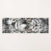 Tiger Yoga Mat | Tijgertekening zwart-wit (Voorkant (horizontaal))