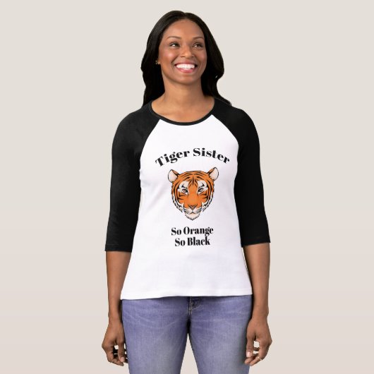 Tiger zister T (OPMERKING: Ringer T fit is zeer kl T-shirt (Voorkant volledig)