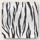 Tiger zwart-wit afdrukken bier onderzetter (Voorkant)