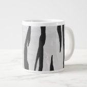 Tiger zwart-wit afdrukken grote koffiekop (Voorkant rechts)