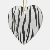 Tiger zwart-wit afdrukken keramisch ornament (Links)