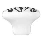 Tiger zwart-wit afdrukken keramische knop (Zijkant)