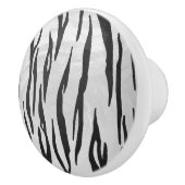 Tiger zwart-wit afdrukken keramische knop (Rechts)