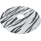 Tiger zwart-wit afdrukken kerstboom rok (Gekanteld)