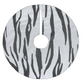 Tiger zwart-wit afdrukken kerstboom rok (Voorkant)