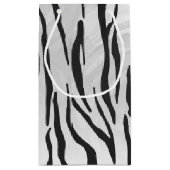 Tiger zwart-wit afdrukken klein cadeauzakje (Achterkant)