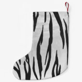 Tiger zwart-wit afdrukken kleine kerstsok (Achterkant)