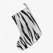 Tiger zwart-wit afdrukken kleine kerstsok (Achterkant (Hangend))