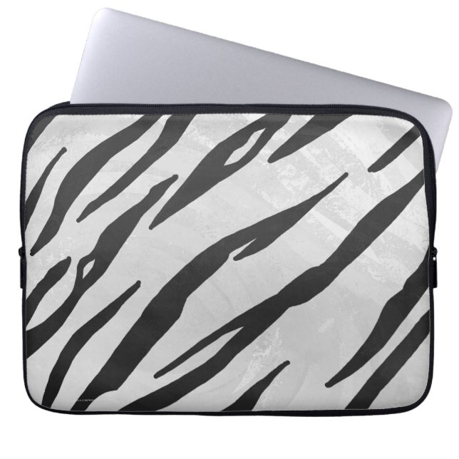 Tiger zwart-wit afdrukken laptop sleeve (Voorkant)