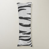 Tiger zwart-wit afdrukken lichaamskussen (Voorkant Verticaal)
