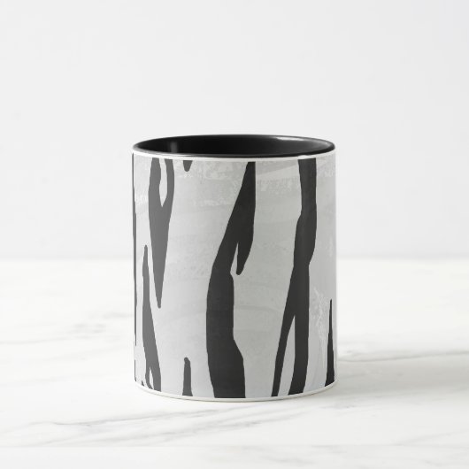 Tiger zwart-wit afdrukken mok (Midden)