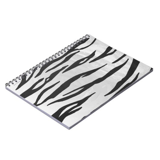 Tiger zwart-wit afdrukken notitieboek (Linkerzijde)