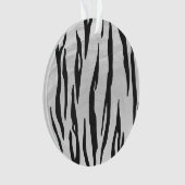 Tiger zwart-wit afdrukken ornament (voorkant)