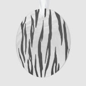 Tiger zwart-wit afdrukken ornament (voorkant)