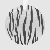 Tiger zwart-wit afdrukken ornament (voorkant)