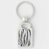 Tiger zwart-wit afdrukken sleutelhanger (Voorkant)
