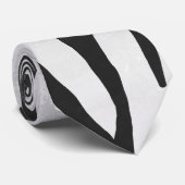 Tiger zwart-wit afdrukken stropdas (Opgerold)