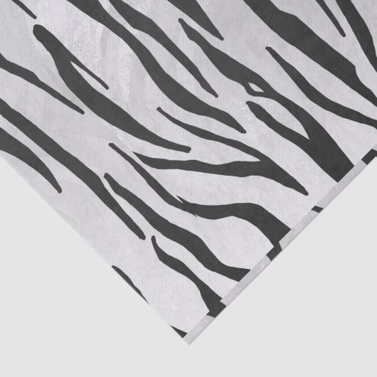 Tiger zwart-wit afdrukken tissuepapier (Detail)