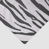 Tiger zwart-wit afdrukken tissuepapier (Detail)