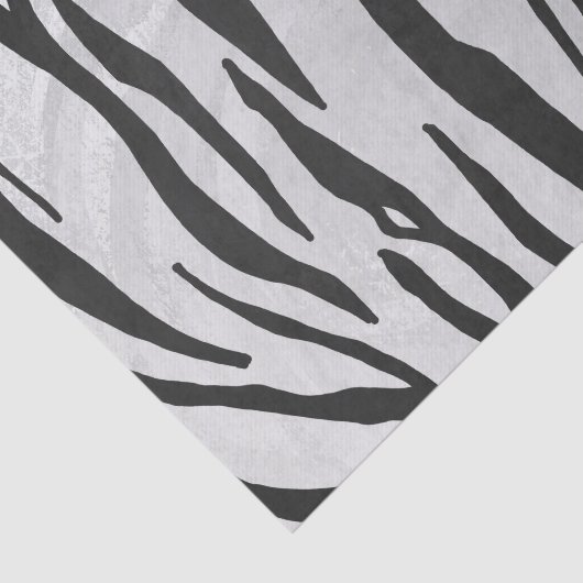 Tiger zwart-wit afdrukken tissuepapier (Detail)