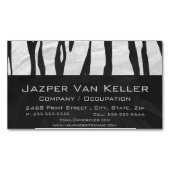 Tiger zwart-wit afdrukken visitekaartje magneet (Voorkant)