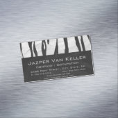 Tiger zwart-wit afdrukken visitekaartje magneet (Voorbeeld)