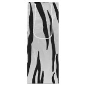 Tiger zwart-wit afdrukken wijn cadeautas (Voorkant)