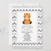 Tiger zwart-wit patroonpatroon Baby shower Kaart (Voorkant)