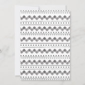 Tiger zwart-wit patroonpatroon Baby shower Kaart (Achterkant)