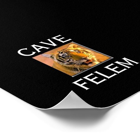 TIGERBeware van de kat - in het Lets.... - GEPERSO Poster (Hoek)