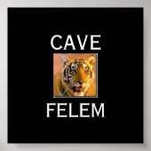 TIGERBeware van de kat - in het Lets.... - GEPERSO Poster (Voorkant)