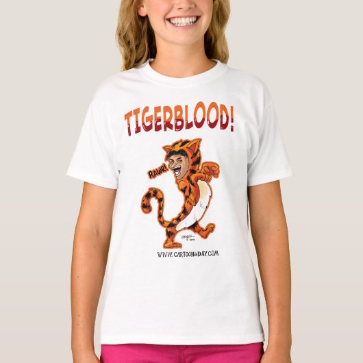Tigerblood Cartoon T-shirt (Voorkant)