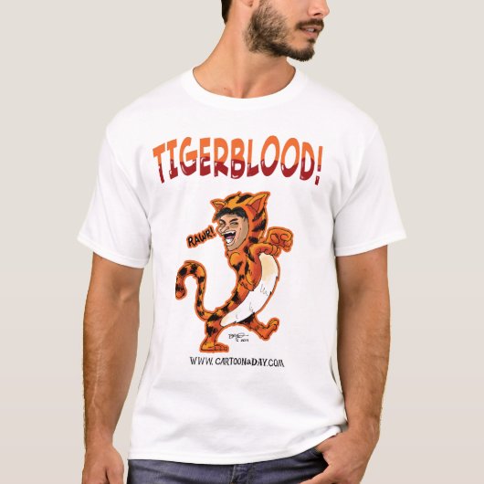 Tigerblood Cartoon T-shirt (Voorkant)