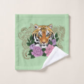 Tigere Henna roze paarse bloemen Bad Handdoek (Wasdoekje)