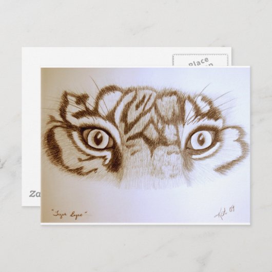 Tigereyes Briefkaart (Voorkant / Achterkant)