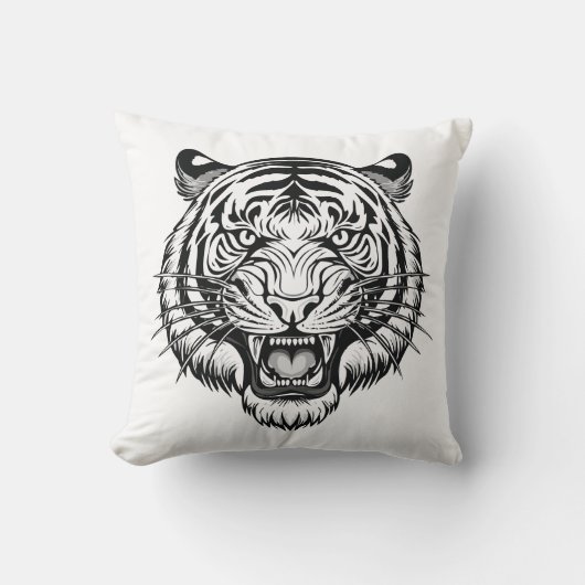 tigerkop kussen (Voorkant)
