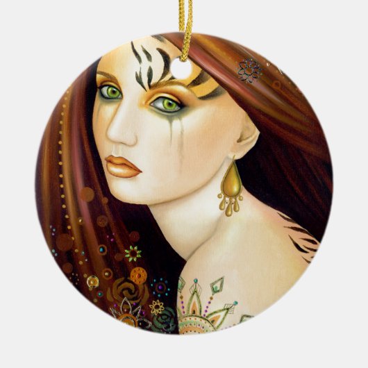 Tigerlily Keramisch Ornament (Voorkant)